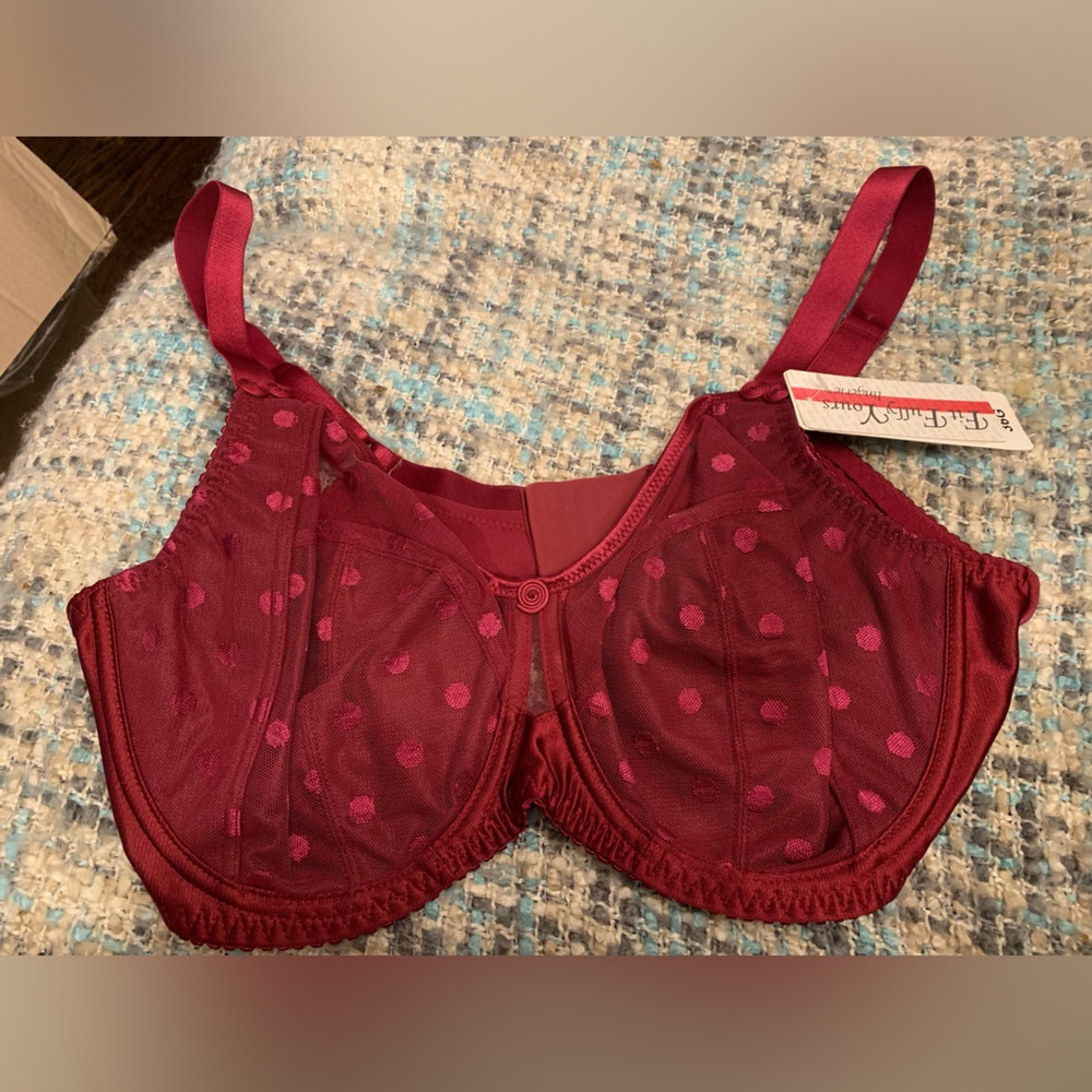 NWT Fit Fully Yours B2498 Carmen Deep Red Bra - Picture 2 of 4